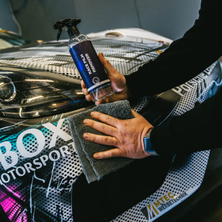 Surface decontamination (iron, tar, resin)